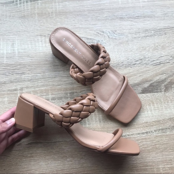 New SINCERELY JULES Braided Heels - Picture 1 of 6
